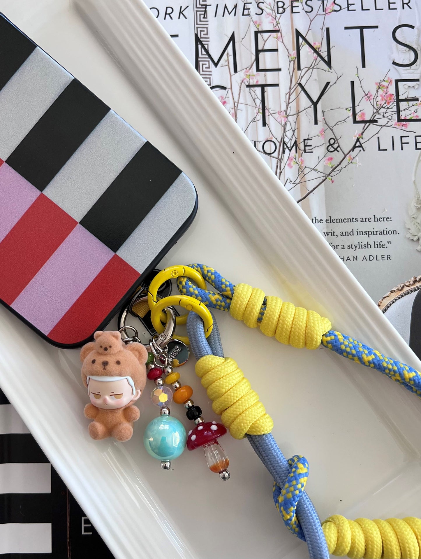 POP BEAN KUBO Cuddly Bear Phone Chain