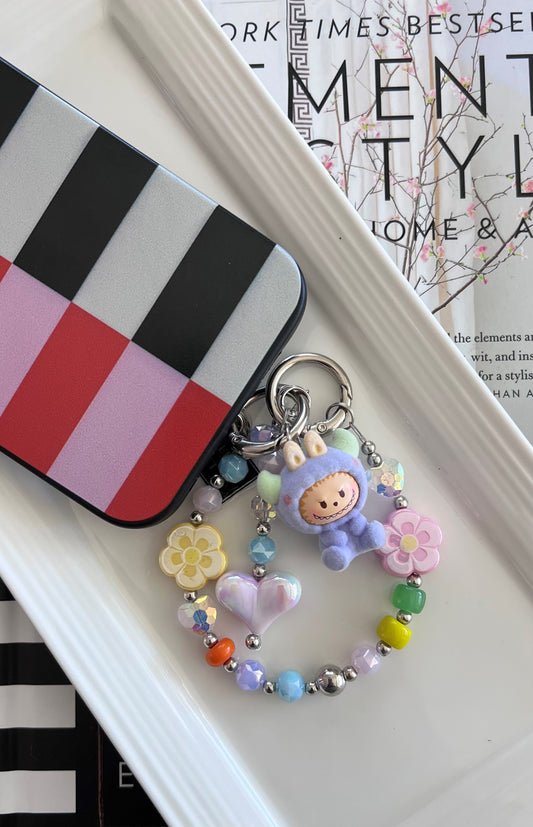 POP BEAN LABUBU Mini Monsters Phone Chain